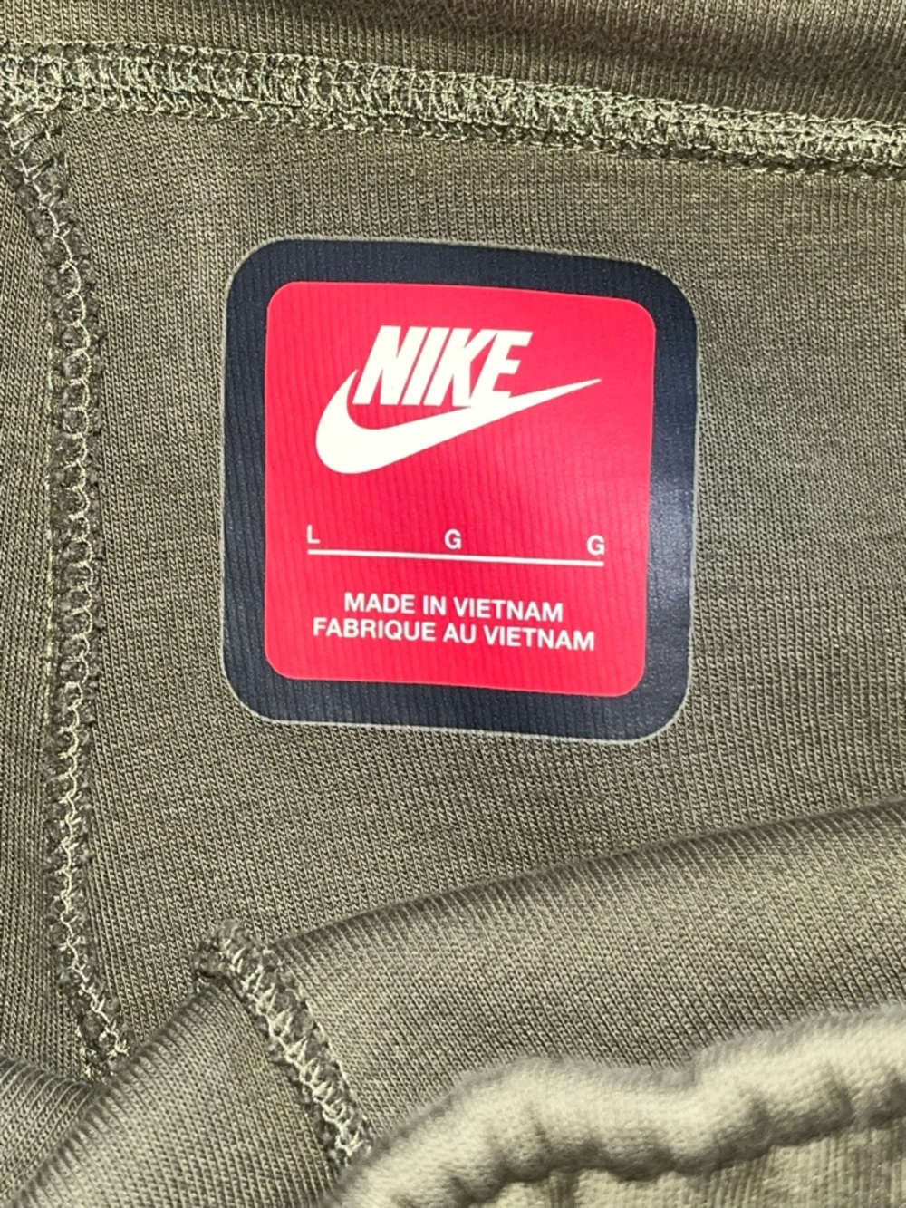 Nike Tech Fleece set Full matching Set Olive/Khaki Hoodie+Joggers Men’s:Large